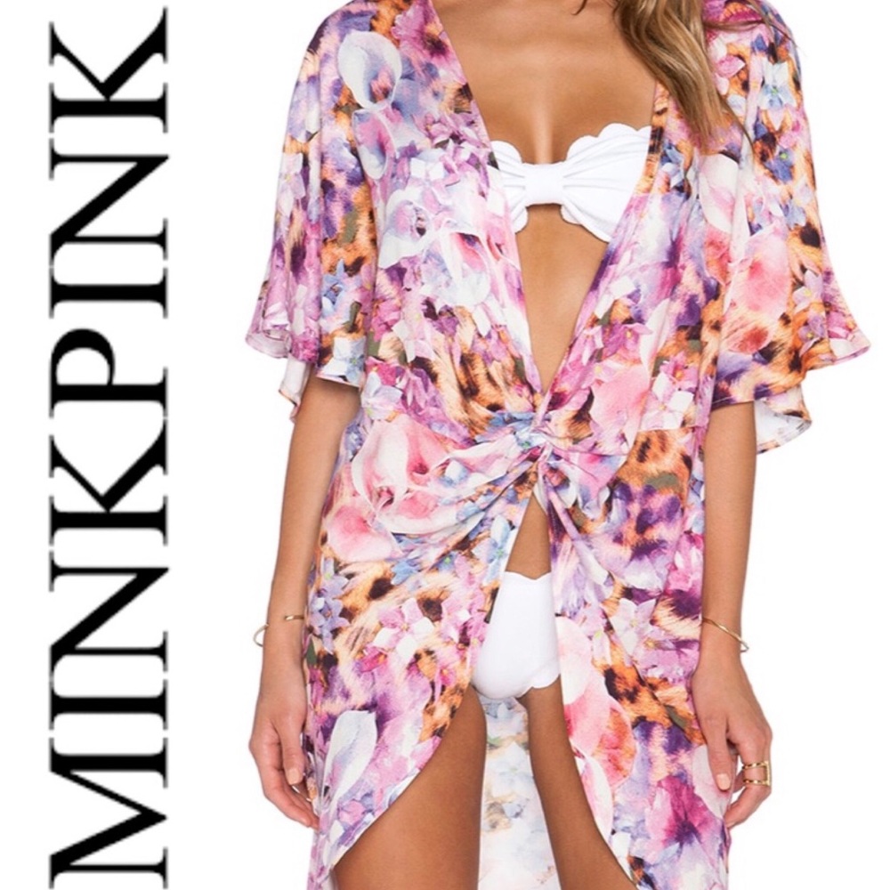MINKPINK My Sweet Garden kaftan swimsuit coverup
